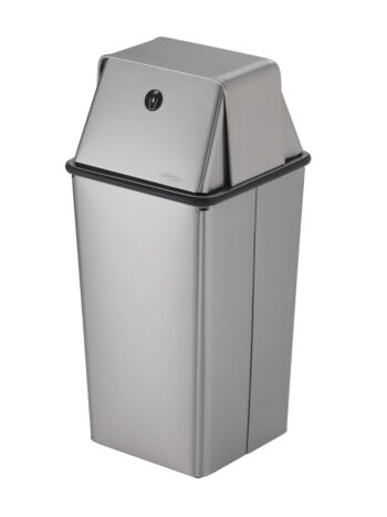 Bobrick B-2250 Floor-Standing Swing Top Stainless Steel Waste Receptacle