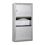 Bobrick B-3699 ClassicSeries® Surface Mounted Paper Towel Dispenser Waste Receptacle