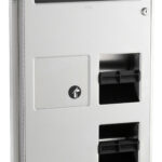 Bobrick B-357 ClassicSeries® Partition Mounted Sanitary Napkin Disposal, Seat Cover and Toilet Tissue Dispenser