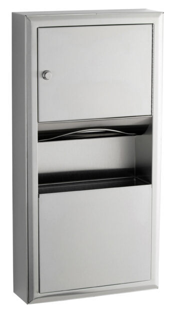 Bobrick B-3699 ClassicSeries® Surface Mounted Paper Towel Dispenser Waste Receptacle