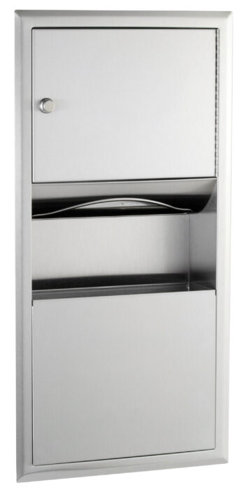 Bobrick B-369 ClassicSeries® Recessed Paper Towel Dispenser Waste Receptacle