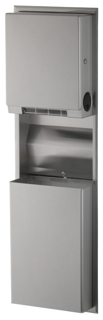 Bobrick B-3961 ClassicSeries® Recessed Convertible Paper Towel Dispenser Waste Receptacle