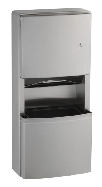 Bobrick B-43699 ConturaSeries® Paper Towel Dispenser & Waste Receptacle With TowelMate® and Linermate®