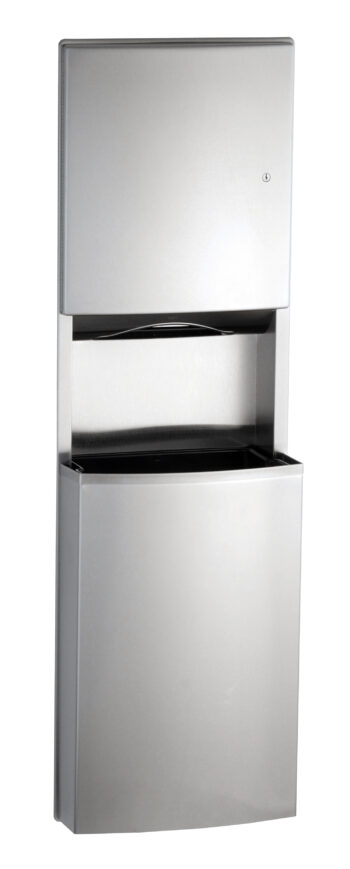 Bobrick B-43944 ConturaSeries® Recessed Paper Towel Dispenser Waste Receptacle