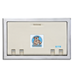 Koala Kare KB100-00ST Horizontal Recessed Mounted Baby Changing Station w/ Stainless Steel Flange - Cream(DISCONTINUED)