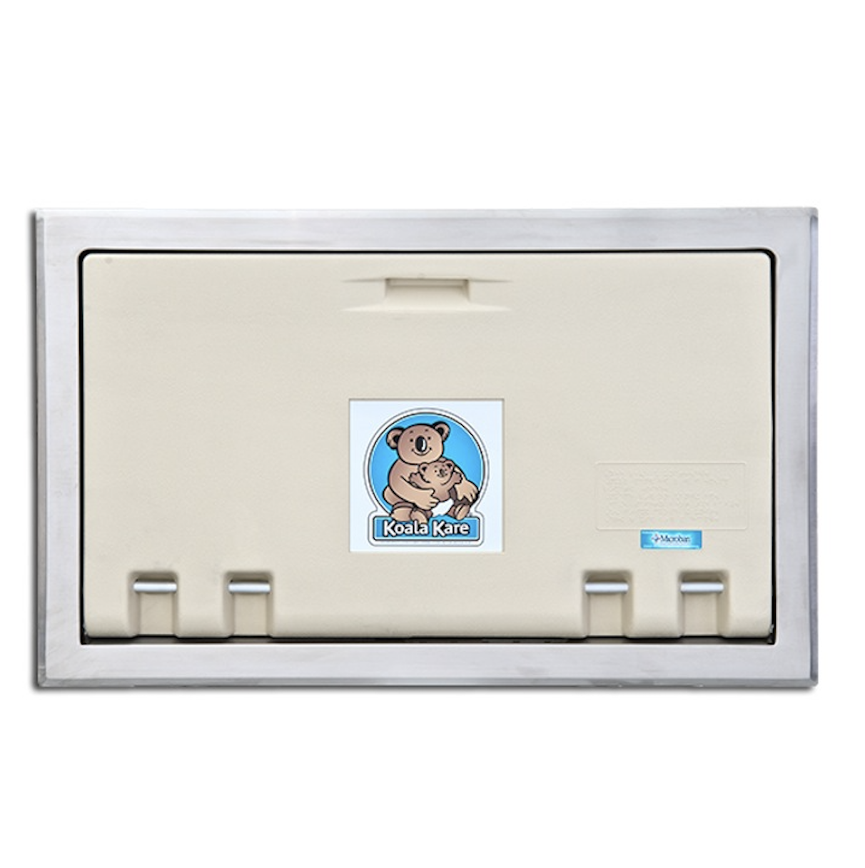 Koala Kare KB100-00ST Horizontal Recessed Mounted Baby Changing Station w/ Stainless Steel Flange – Cream(DISCONTINUED)