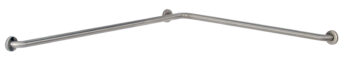 Bobrick B-6897 Two-Wall 42" x 54" Toilet Grab Bar 1-1/2" DIA