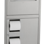Bobrick B-3471 ClassicSeries® Partition Mounted Seat Cover Dispenser and Toilet Tissue Dispenser