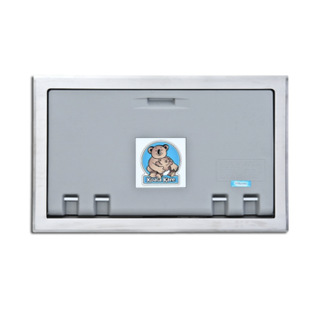 Koala Kare KB100-01ST Horizontal Recessed Mounted Baby Changing Station w/ Stainless Steel Flange - Grey (DISCONTINUED)