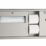 Bobrick B-3092 Recessed-Mounted Toilet Tissue, Seat-Cover Dispenser and Waste Receptacle