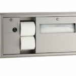 Bobrick B-30919 Surface-Mounted Toilet Tissues, Seat-Cover Dispenser and Waste Disposal