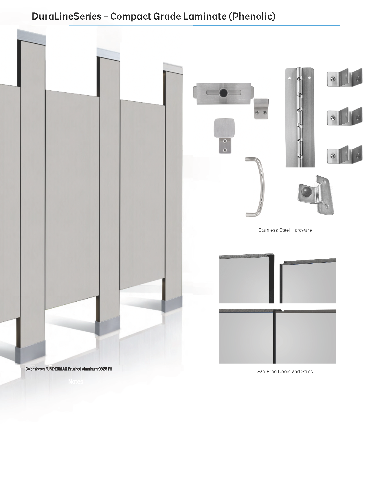 Bobrick DuraLineSeries Gapless 1086G.67DS Toilet Partitions