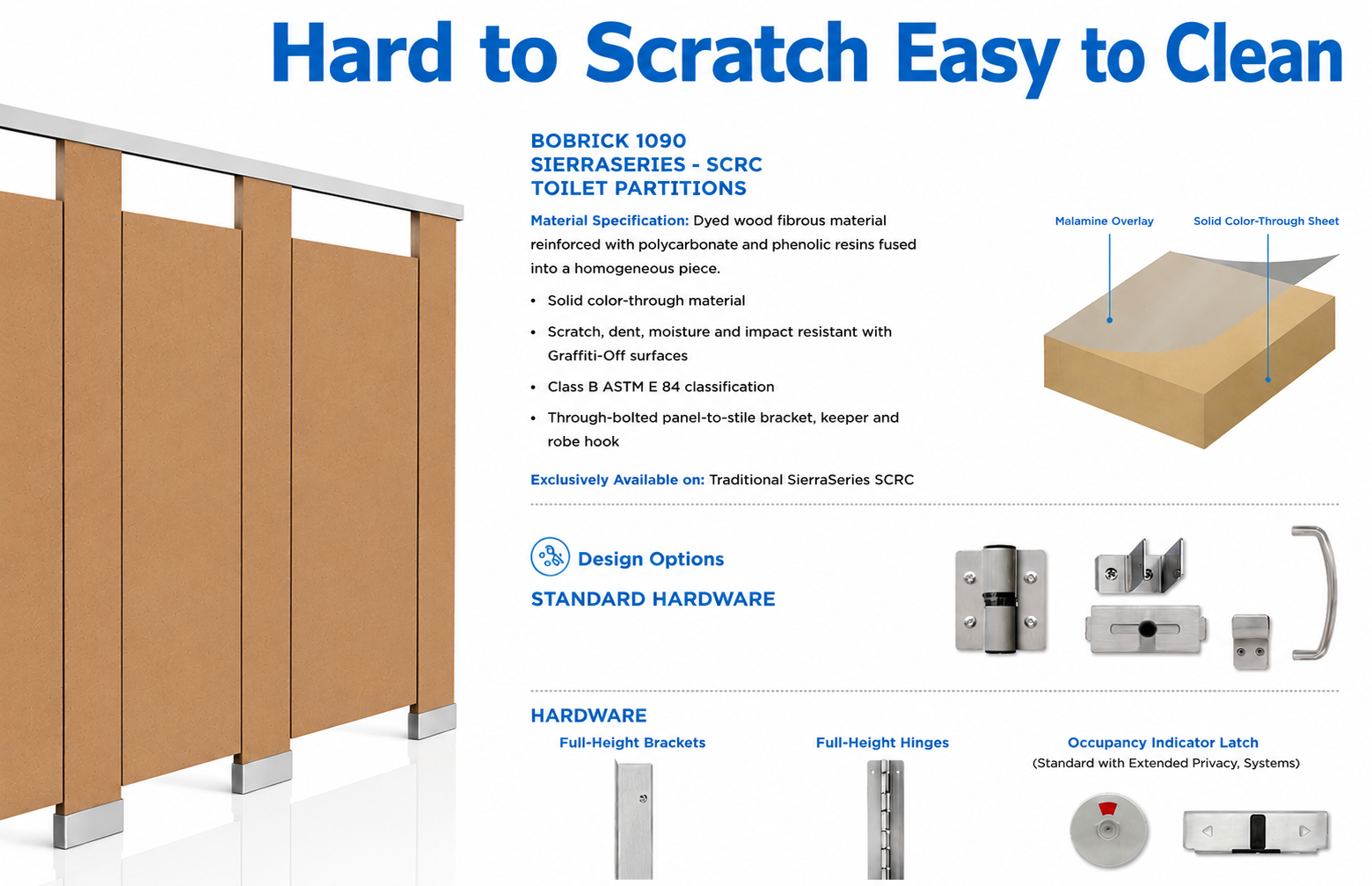 Bobrick SierraSeries Max Privacy 2092 Toilet Partitions