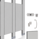 Bobrick 1080 DuraLineSeries 1082.67DS Overhead-Braced Toilet Partitions with Heavy Duty Hardware and Door Stop