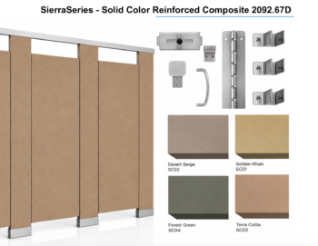 Bobrick 2090 SierraSeries Max Privacy 2092.67D Toilet Partitions